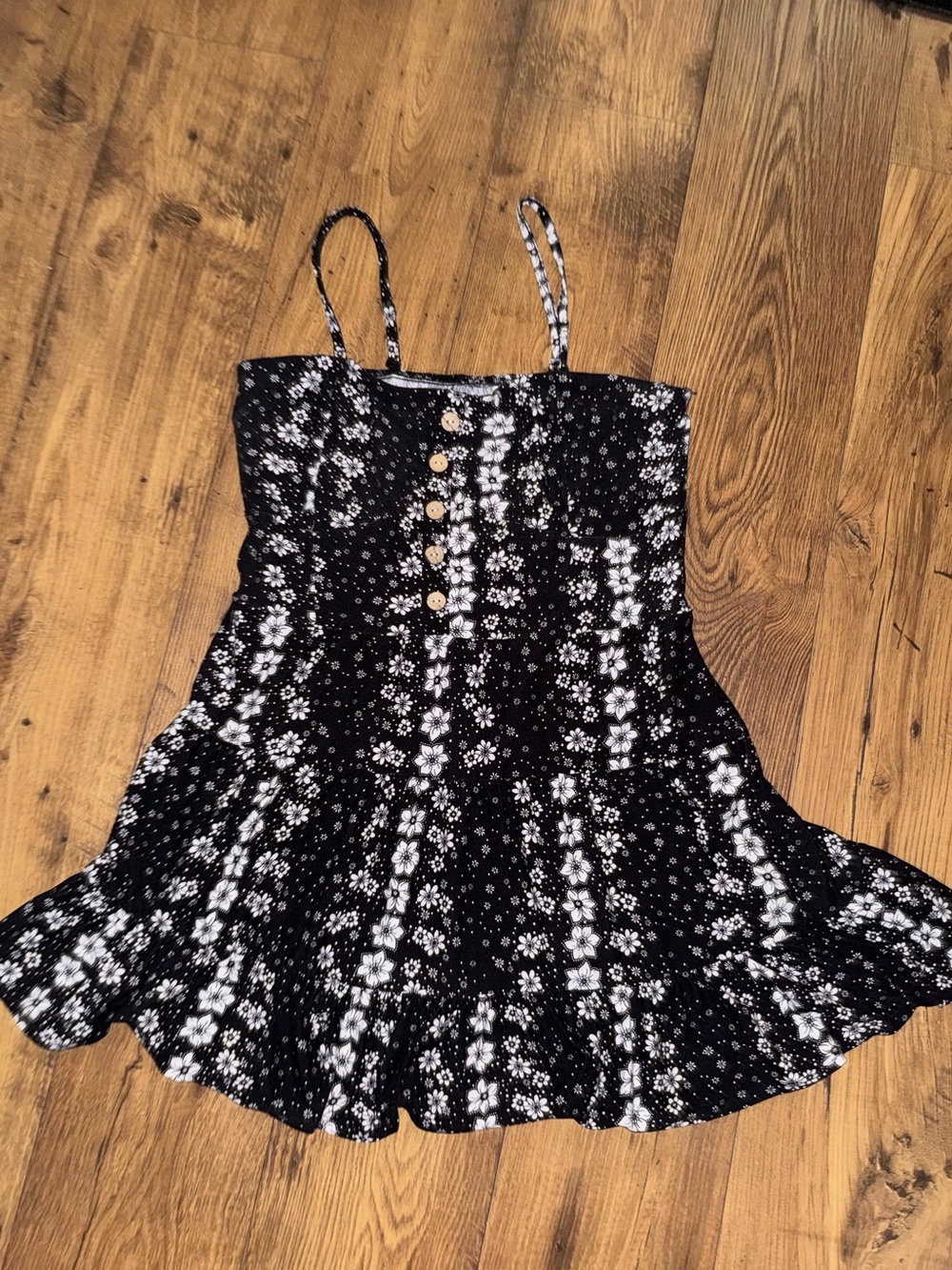 Black and White Floral Dress Juniors XXL